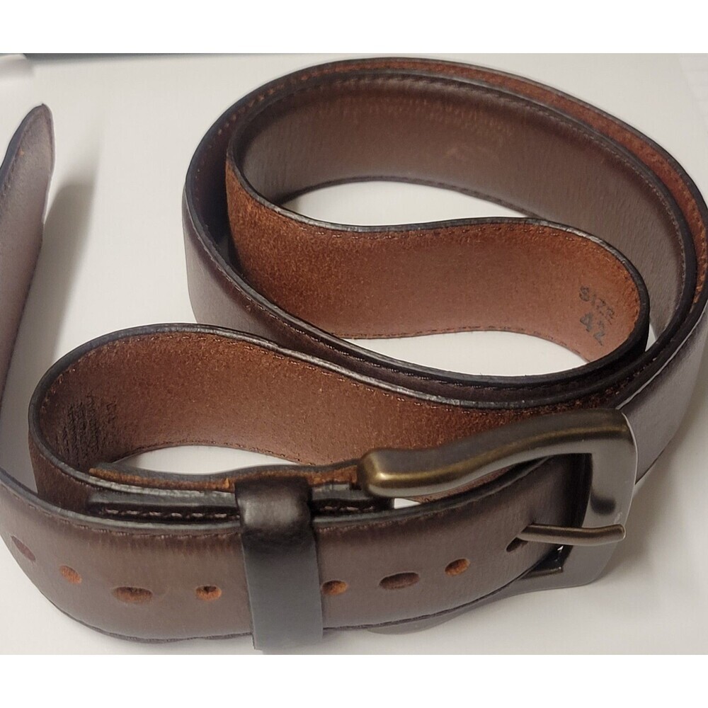 Columbia Size 44/105 Sportswear Company Men's Brown Genuine Leather Belt